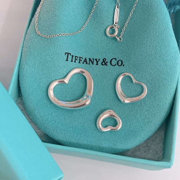 Bundle Tiffany & Co. Elsa Peretti Open Heart Pendants - Picture 1 of 7
